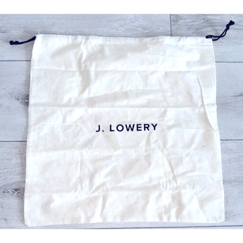 J. LOWERY Beige Dust Bag with Black Drawstring
